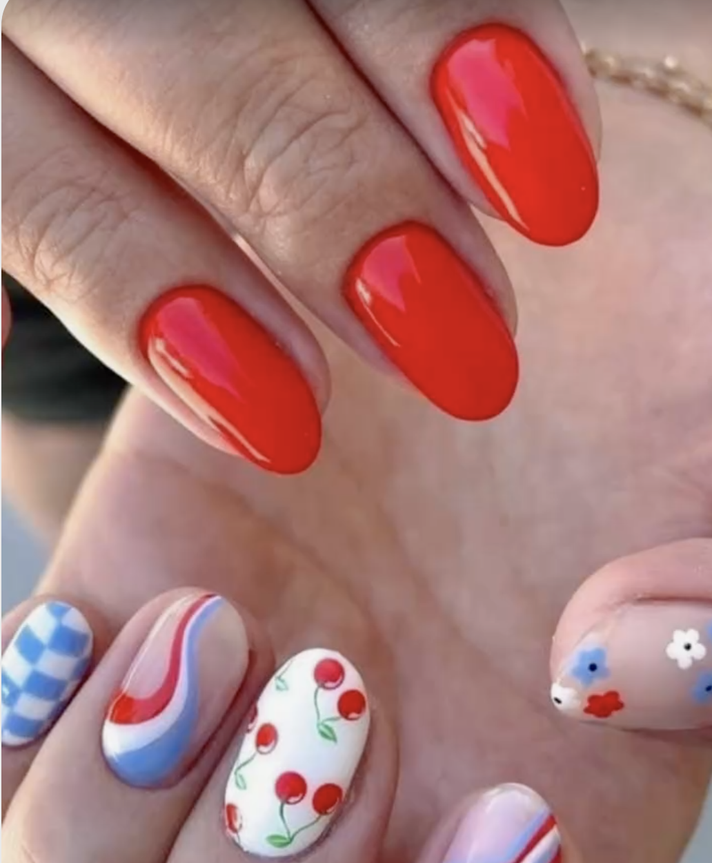Fourth of july nail art 